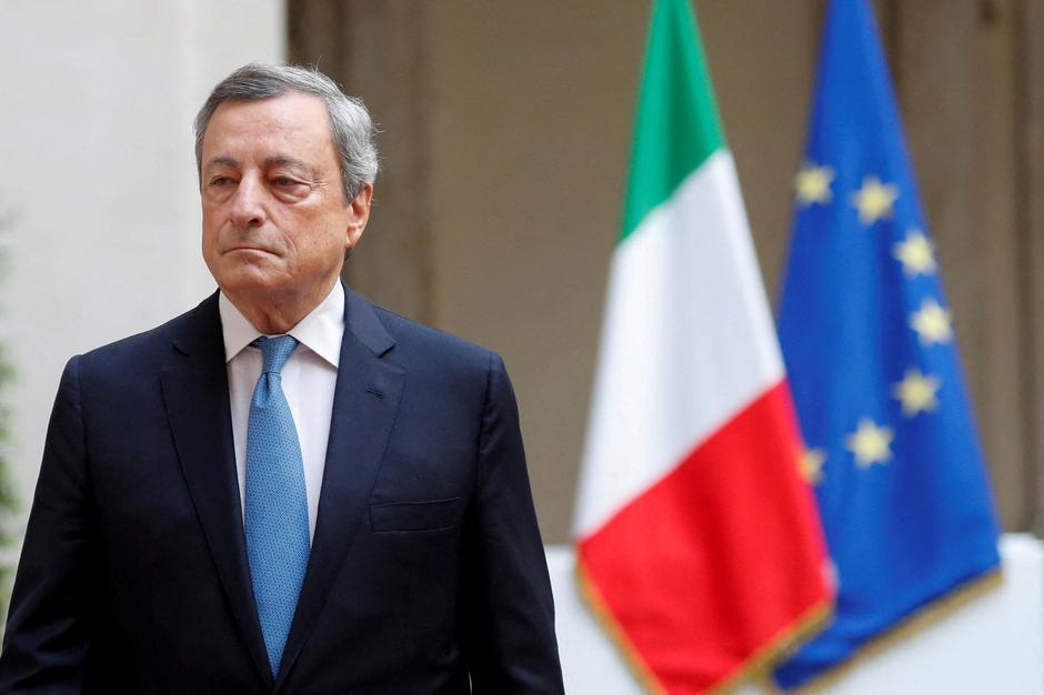 FILE PHOTO: Draghi leaves Chigi Palace in Rome